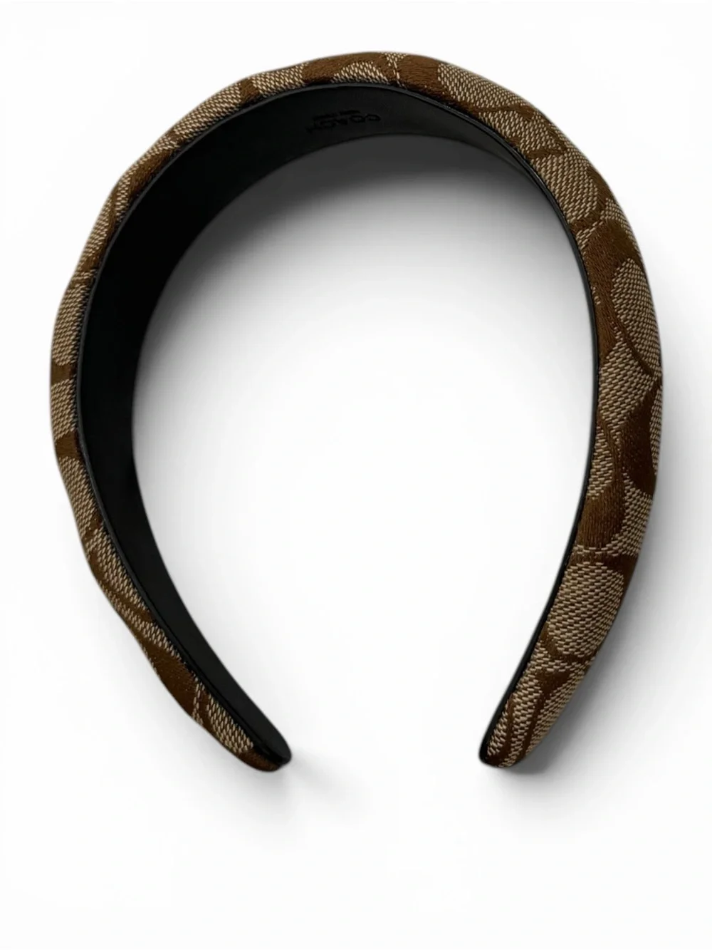 Coach Brown Signature Canvas Padded Headband